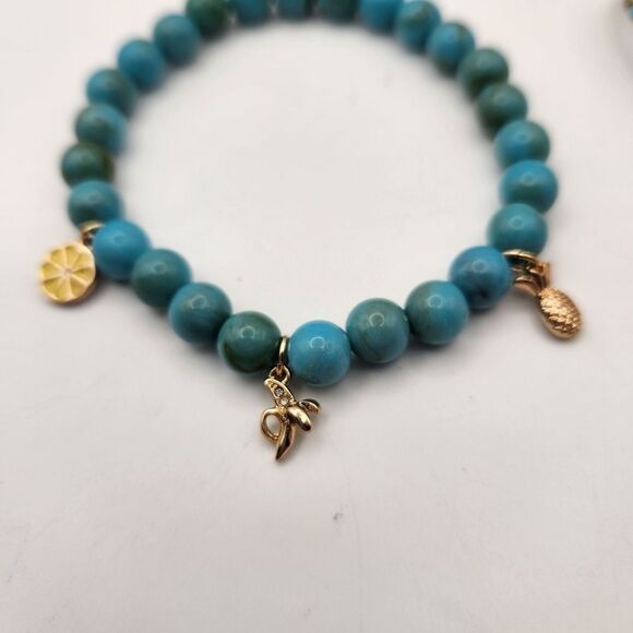 Studio 1886 Tutti Fruity Set of 3 Stretch Braclets Fruit Charms Fashion Jewlery - Picture 3 of 5